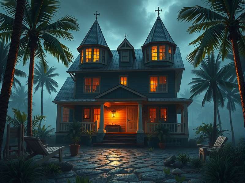 Aerial view of the Wilderness Hotel complex in Wilderness Action game