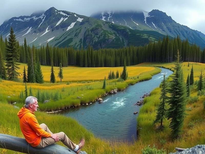 Player hunting moose in Alaska Wilderness game