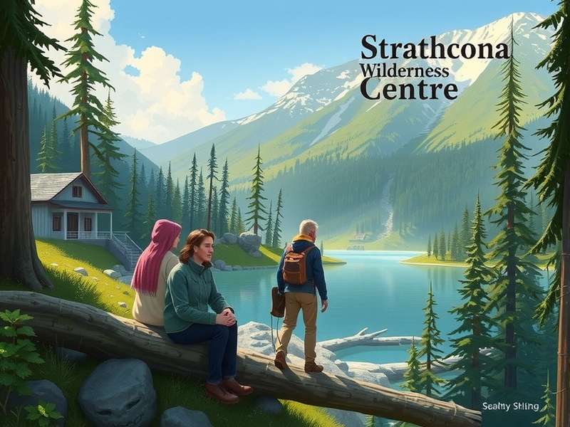 Tactical gameplay view of Strathcona Wilderness Centre in Wilderness Action game showing dense forest and a player in ghillie suit