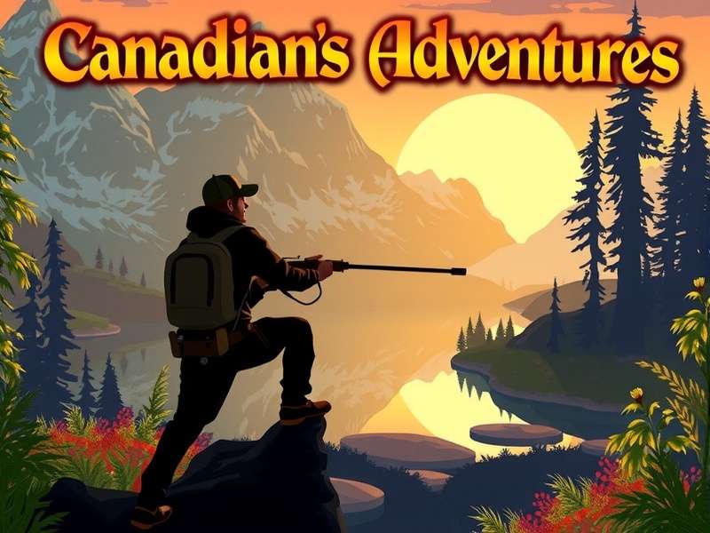 Canadian Wilderness Adventures gameplay screenshot showing snowy mountains and survival elements