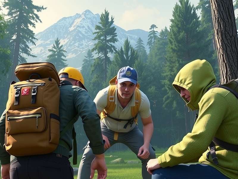 Wilderness First Aid Kit with bandages and supplies in a forest setting