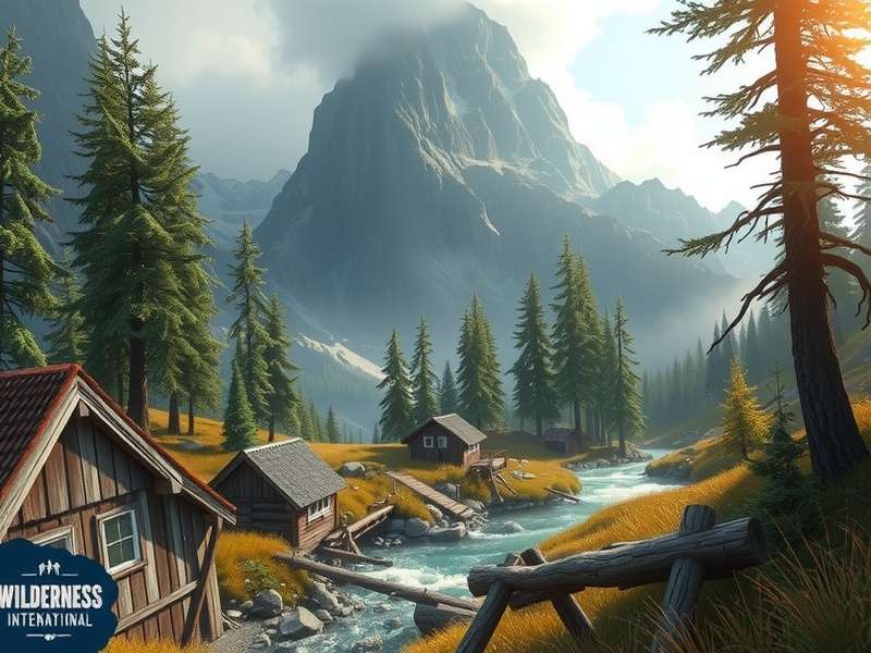 Wilderness Action game screenshot showcasing dense forest and player character