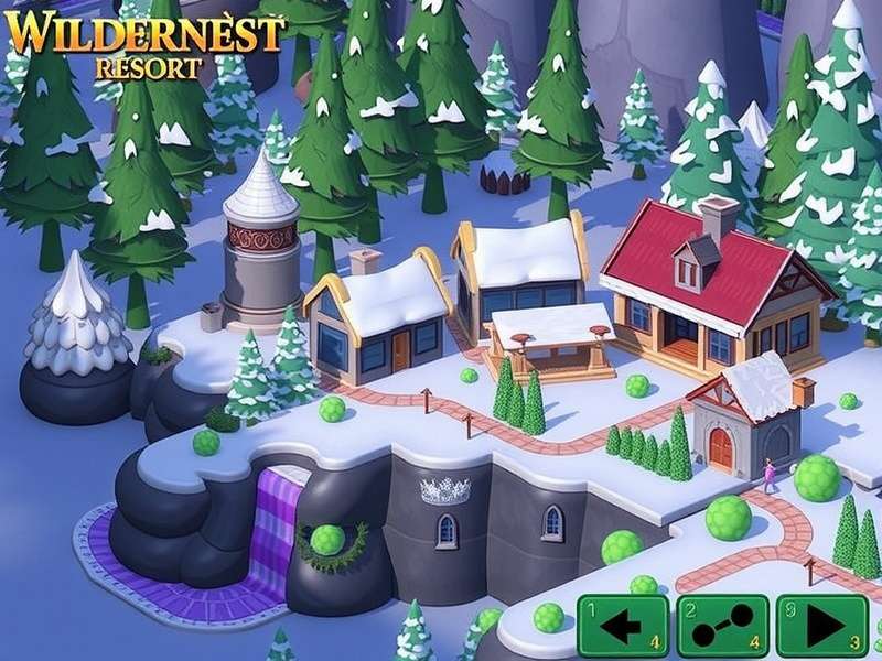 A panoramic view of Wildernest Resort nestled in lush green valley with misty mountains