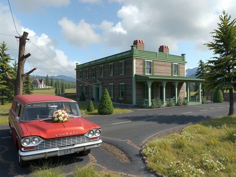 Interior of the Wilderness Funeral Home showing coffins and loot items in Wilderness Action game