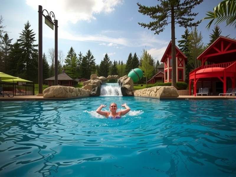 Wilderness landscape of Wisconsin Dells with dense forest and river