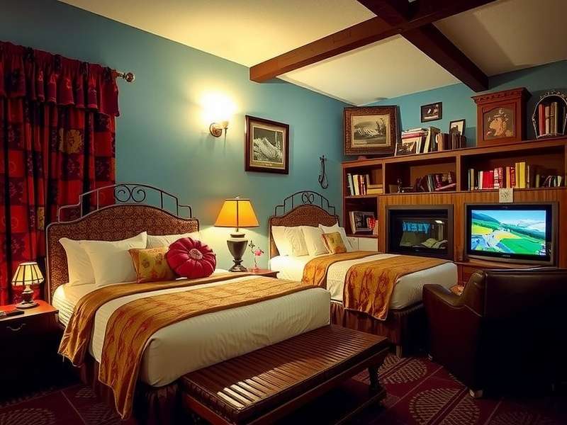 Aerial view of Wilderness Resort Wisconsin Dells water parks and lodging