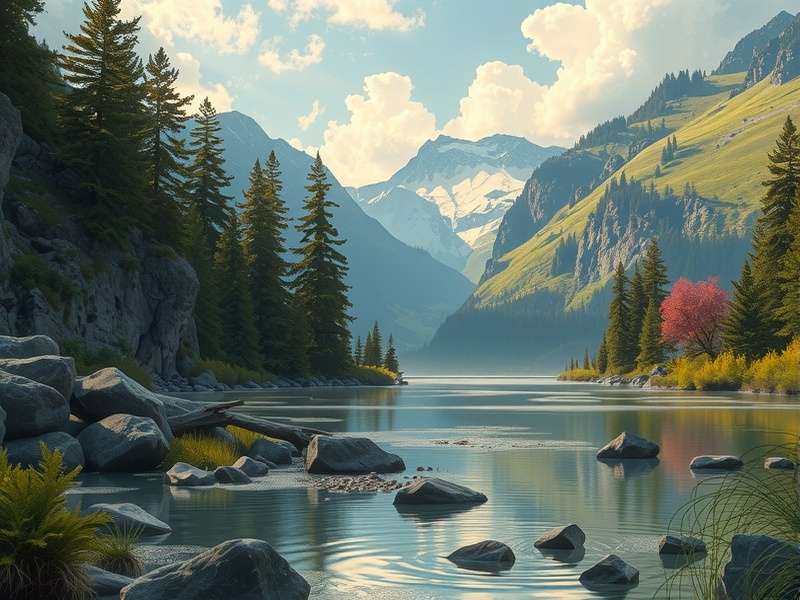 Sunset over a misty Indian forest, resembling the in-game environment of Wilderness Reserve