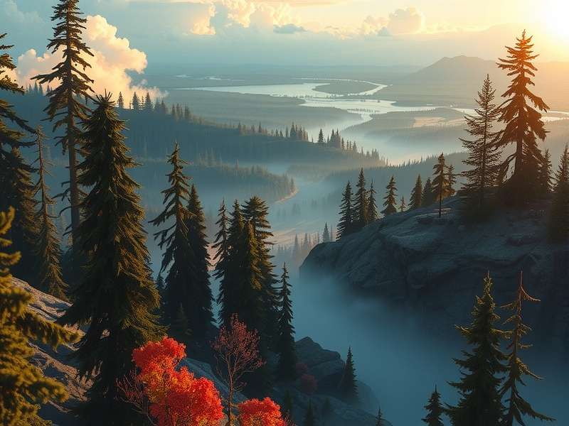 Wilderness Ridge Lincoln Ne gameplay screenshot showing dense forest and ridges