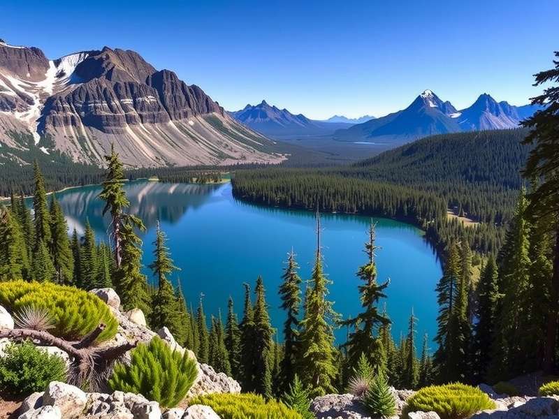 Alpine Lakes Wilderness landscape in Wilderness Action game