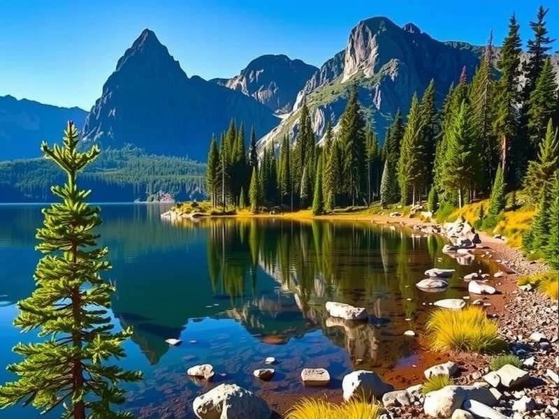 Sniper gameplay in alpine environment