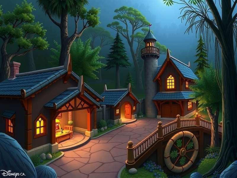 Disney Fort Wilderness gameplay screenshot showing a dense forest camp and characters in action