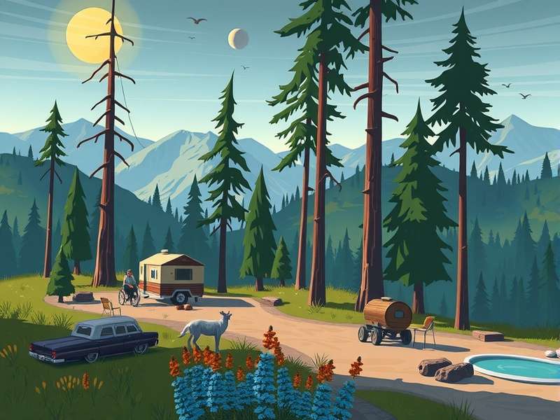 Immersive gameplay scene from Wilderness Action at Ft Wilderness Campground