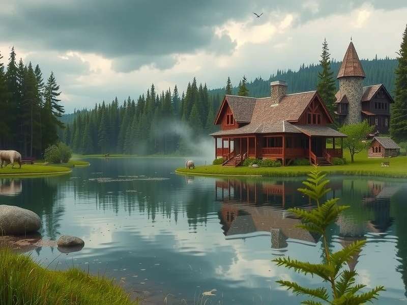 Wilderness Lodge — Wilderness Action game banner featuring Indian wilderness theme