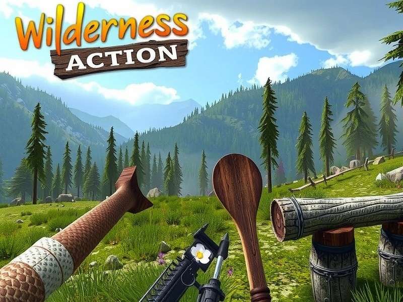 Wilderness Action gameplay scene showing Indian wilderness terrain with tactical combat