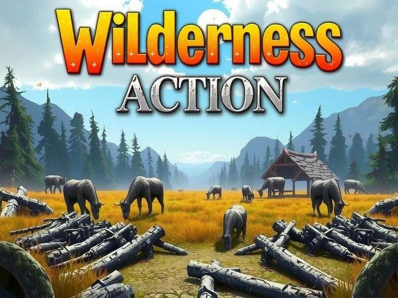 Wilderness Action PC game banner showing tactical shooter gameplay in Indian wilderness