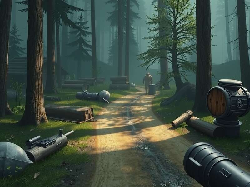 Wilderness Action gameplay screenshot from Japan Youtube scene featuring dense forest and tactical combat