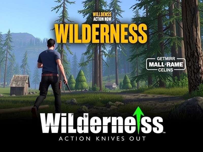 Wilderness Action Knives Out gameplay screenshot showing intense battle royale action on a lush wilderness map