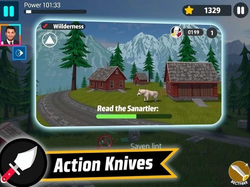Wilderness Action Knives Out Android gameplay poster with knife combat